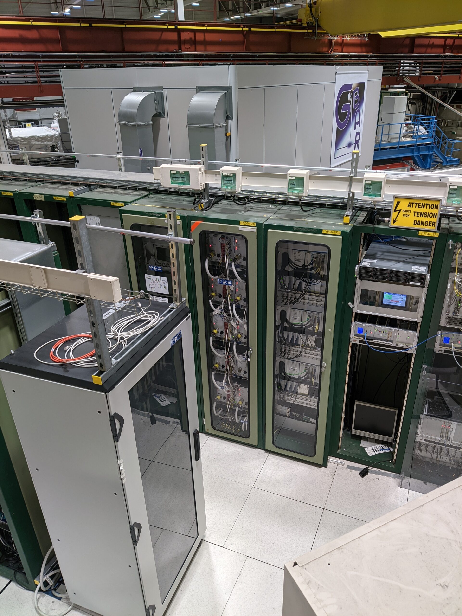 Server racks near the GBAR experiment at CERN.